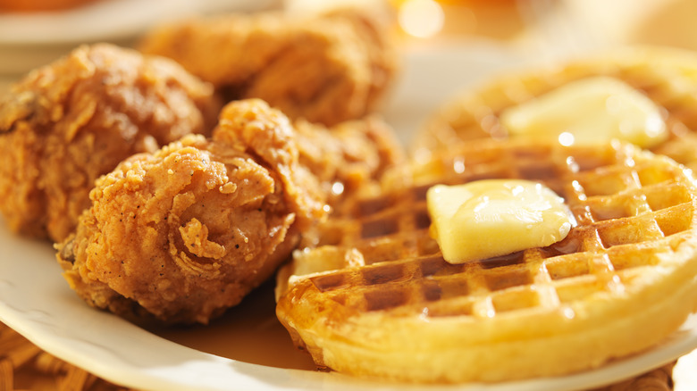 fried chicken and waffles