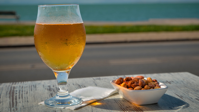 Beer and peanuts