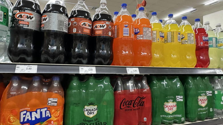 Sodas at the grocery store