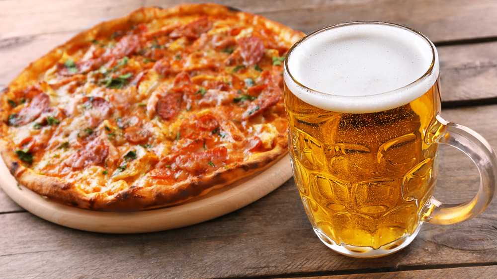 beer and pizza