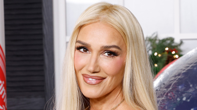 Gwen Stefani looking at the camera