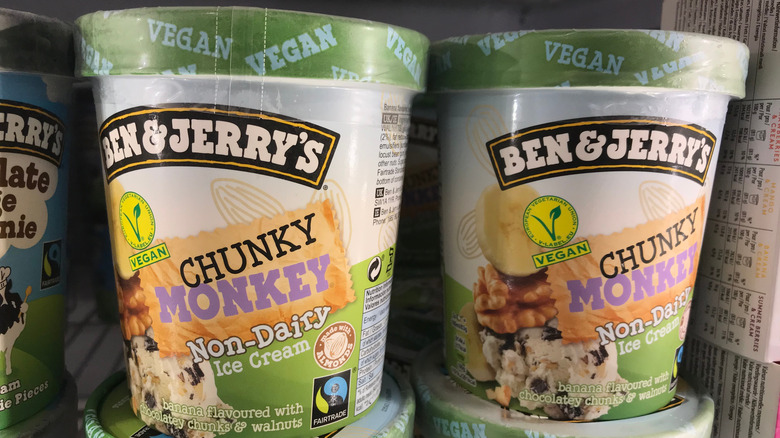 Two pints of Ben & Jerry's vegan ice cream