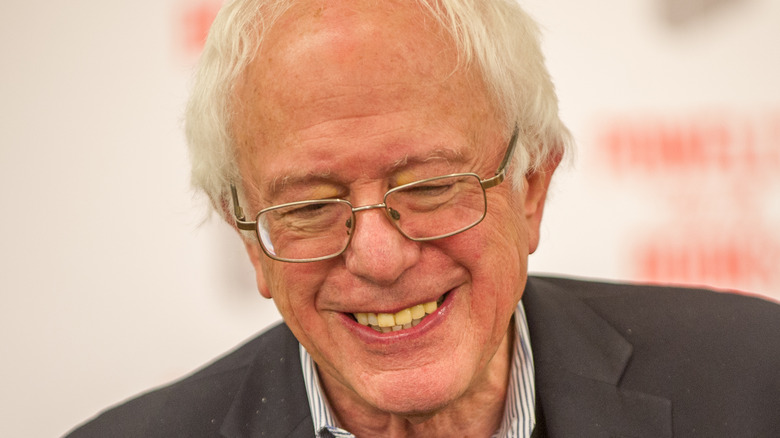 Senator Bernie Sanders smiling