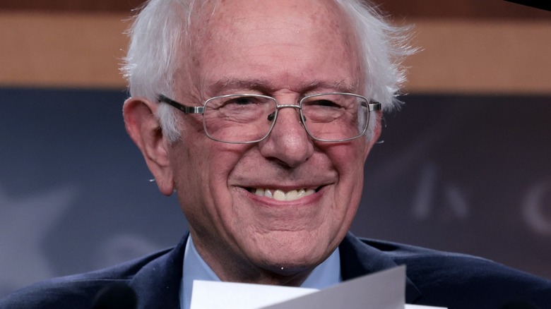 Bernie Sanders smiling