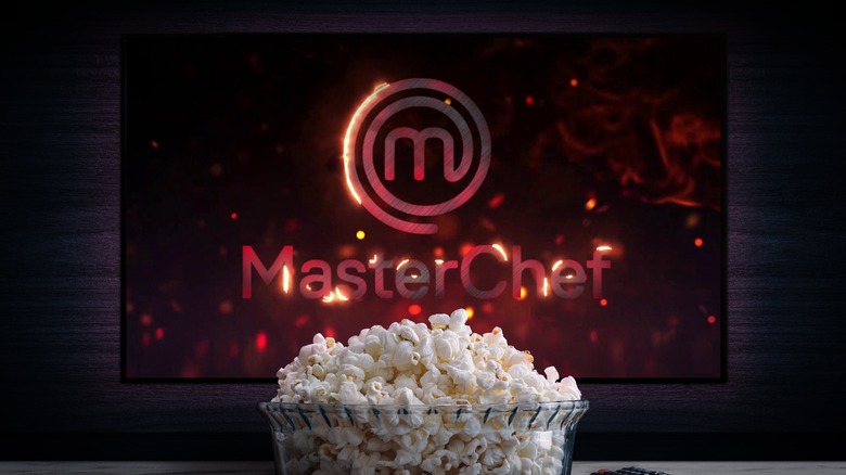 MasterChef logo with popcorn and tv remote
