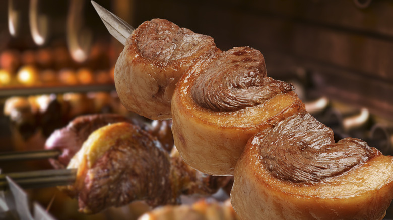 Brazilian picanha style meat kabobs