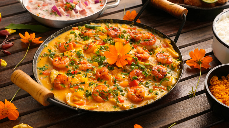 a hearty bowl of shrimp moqueca
