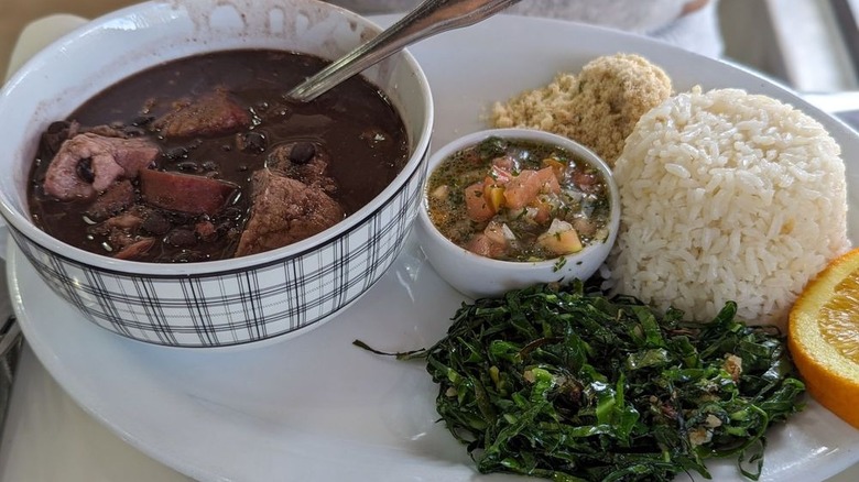 feijoada with side dishes