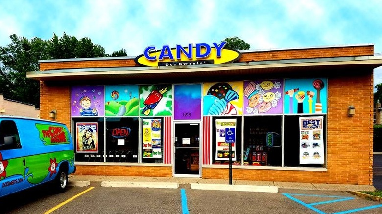 Doc Sweets' candy storefront