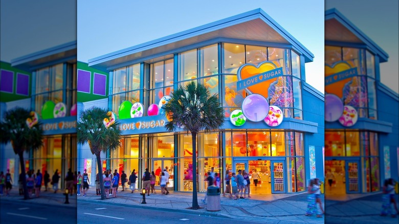 exterior of I Love Sugar candy store