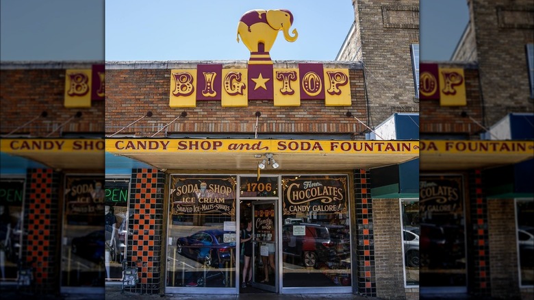 exterior of Big Top Candy Shop