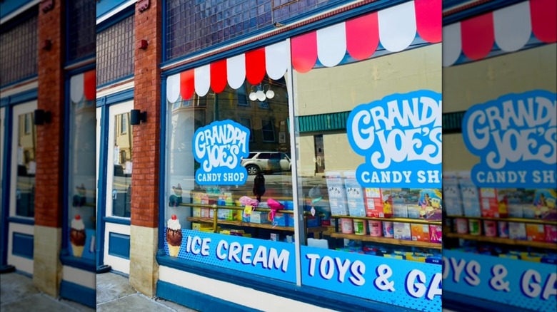 Grandpa Joe's Candy Shop window