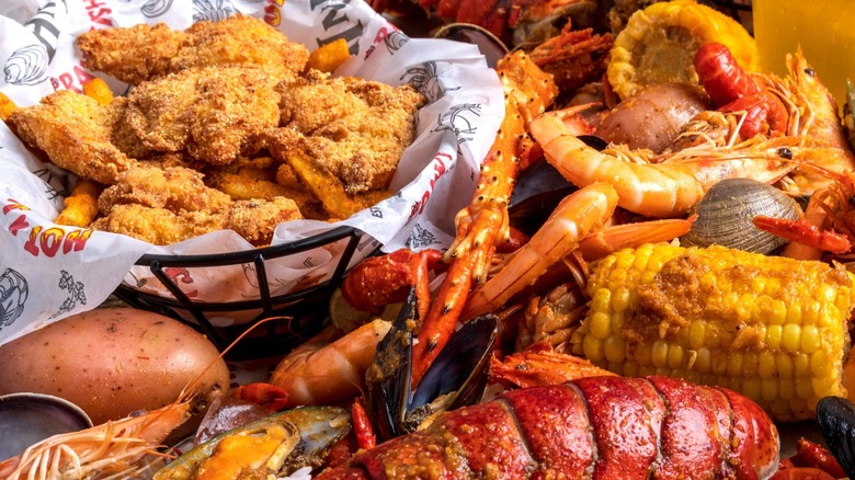 Fried fish and seafood boil from Hot N Juicy Crawfish