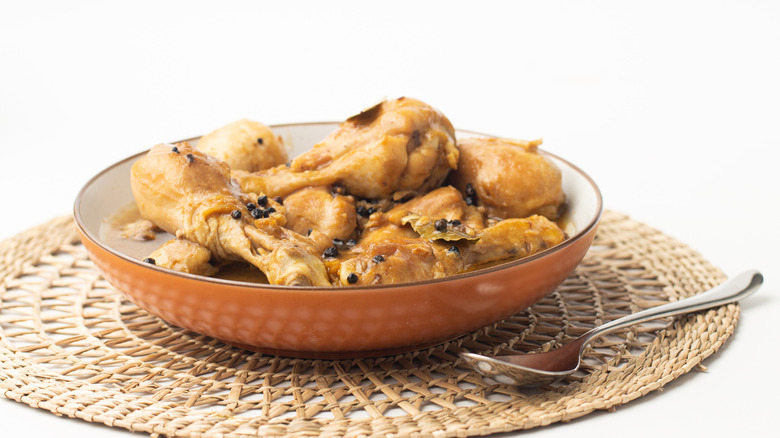 Serving dish of Chicken Adbobo
