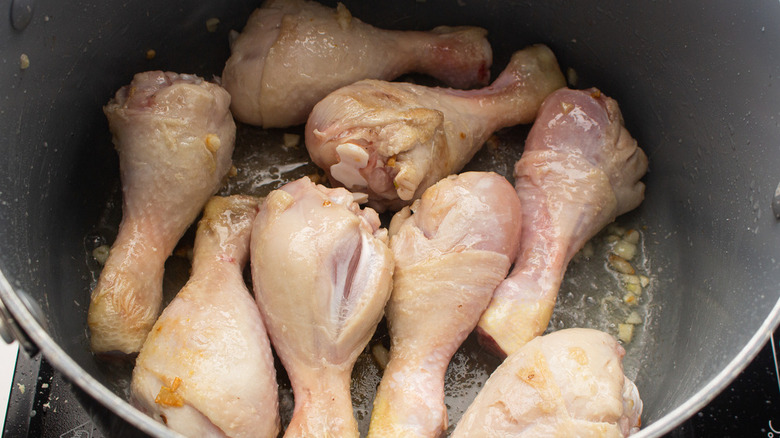 chicken drumsticks browning
