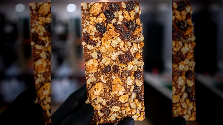 Oatmeal Irish raisin cookie chocolate bar.