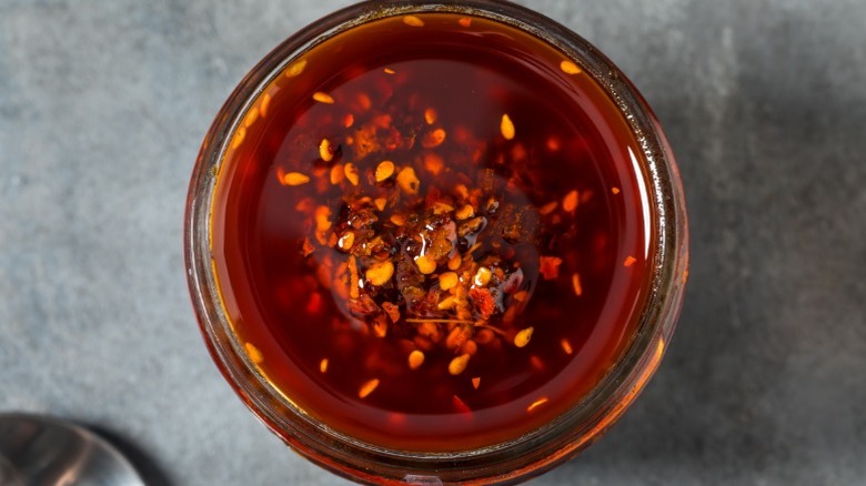 Jar of chili oil