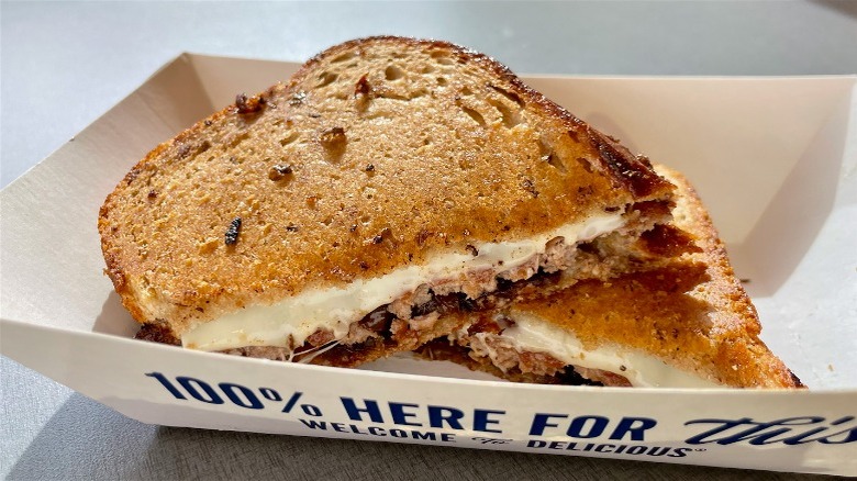 Wisconsin Swiss melt from Culver's in a paper tray