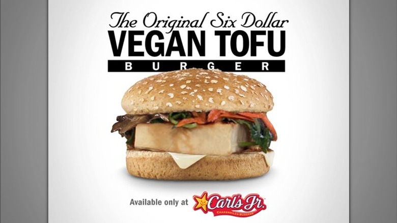 slab of tofu on burger bun