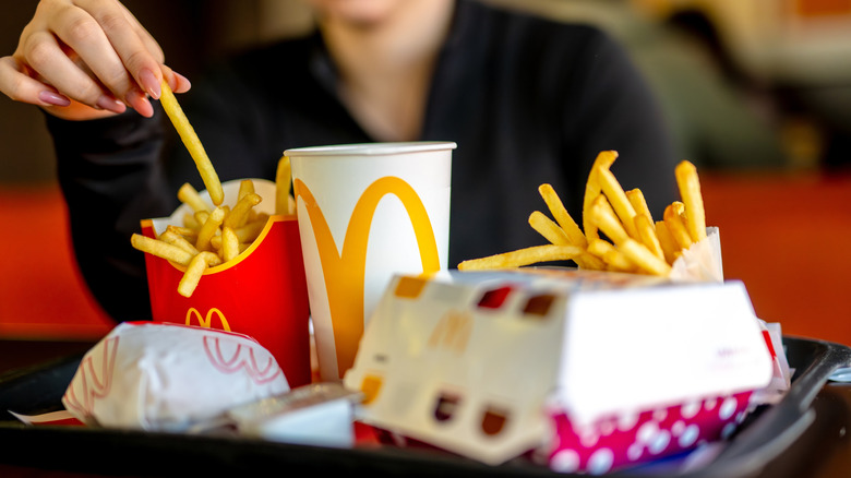 array of McDonalds fast food