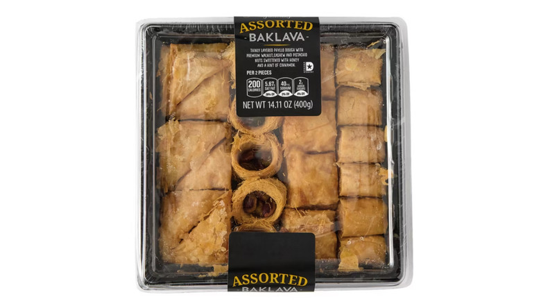 package of Aldi baklava
