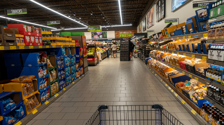 bread aisle at Aldi