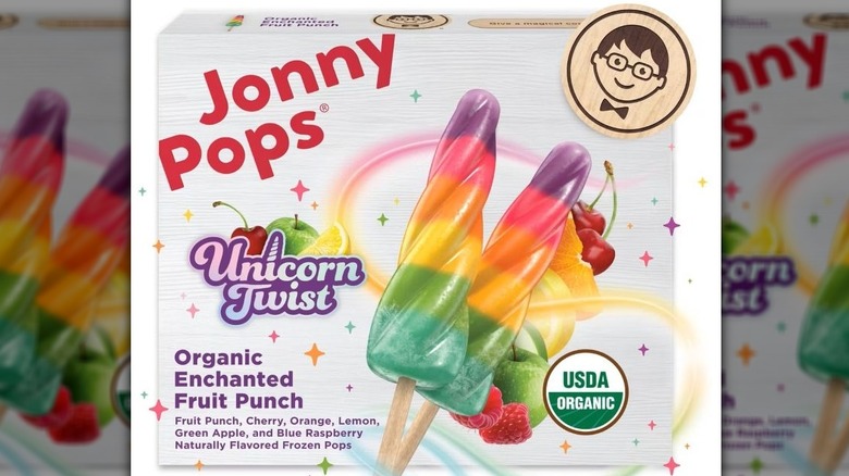 Box of Jonny Pops Unicorn Twist frozen pops