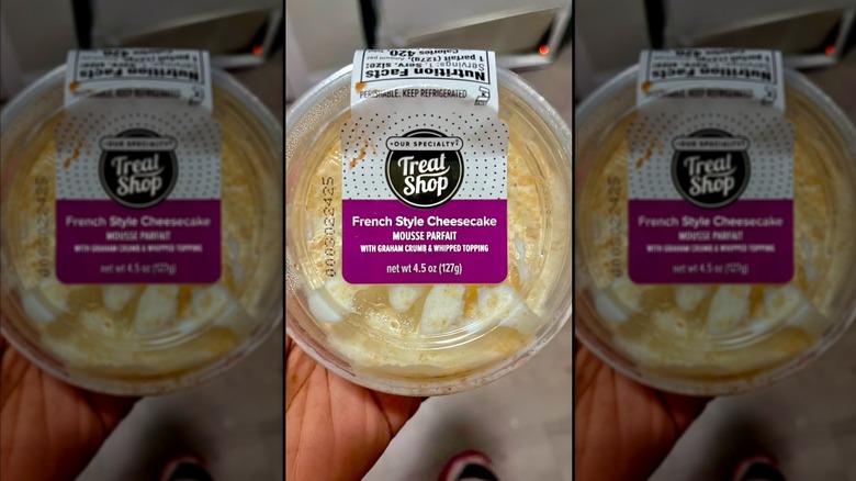 French style cheesecake in a plastic container from Racetrac