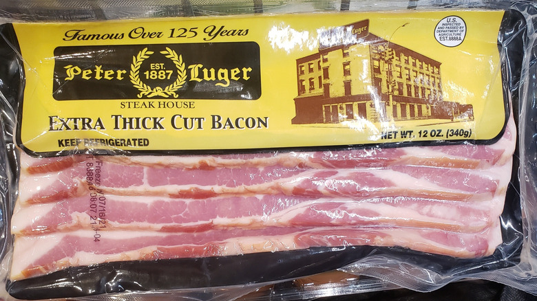 Package of Peter Luger extra-thick cut bacon