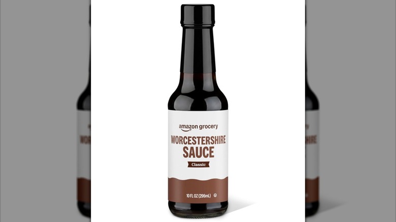 Bottle of Worcestershire sauce.