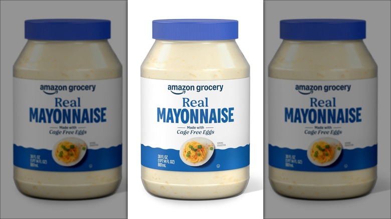 Container of mayonnaise.
