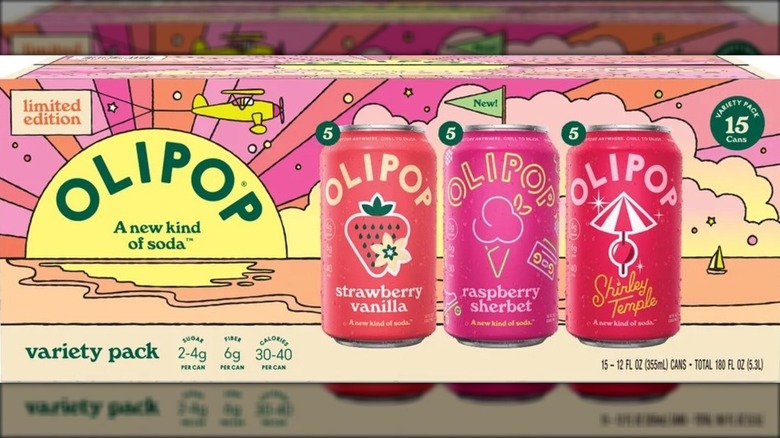 Case of probiotic soda in three flavors.