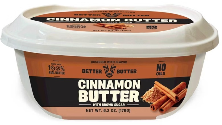 Small tub of Better Butter cinnamon brown sugar butter