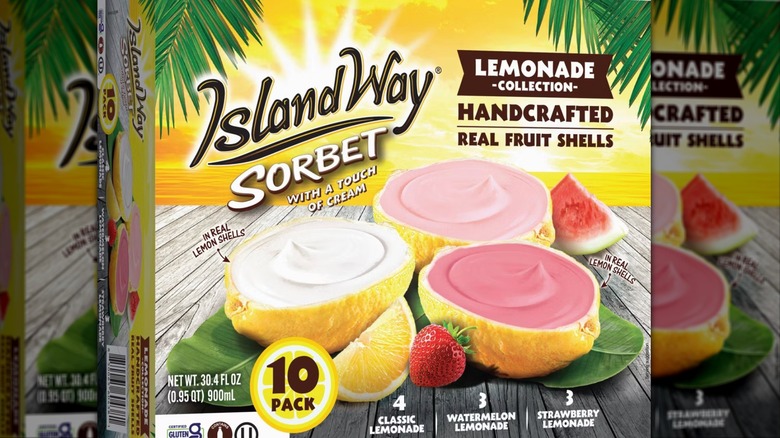 Box of 10 servings of Island Way Lemonade Sorbet