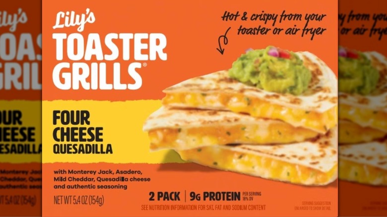 Box of Lily's Toaster Grills Frozen Four-Cheese Quesadillas