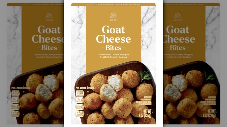 Box of Aldi Goat Cheese Bites