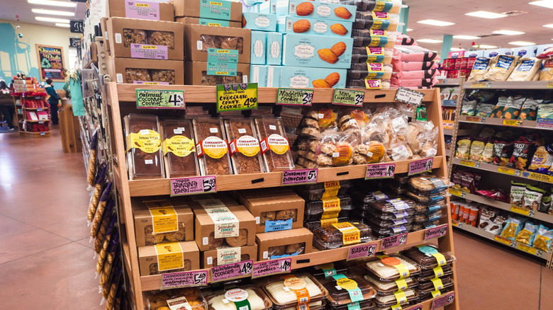 Trader Joe's bakery section shelves