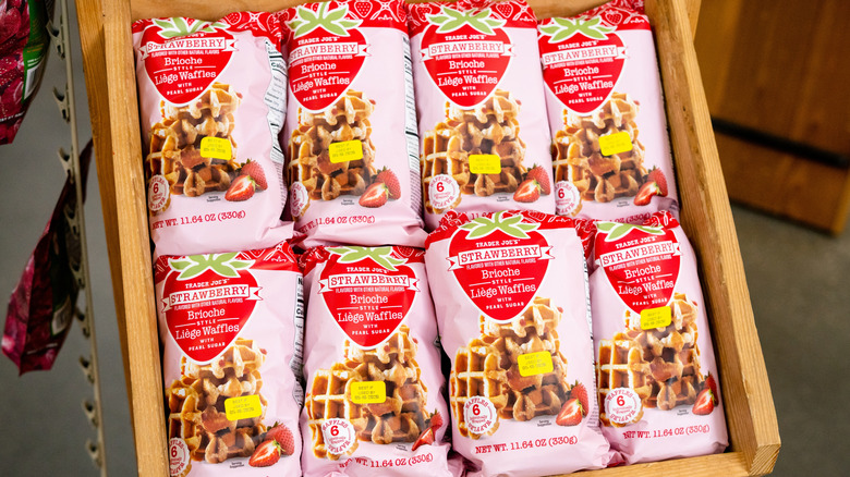 Strawberry Liège waffles from Trader Joe's