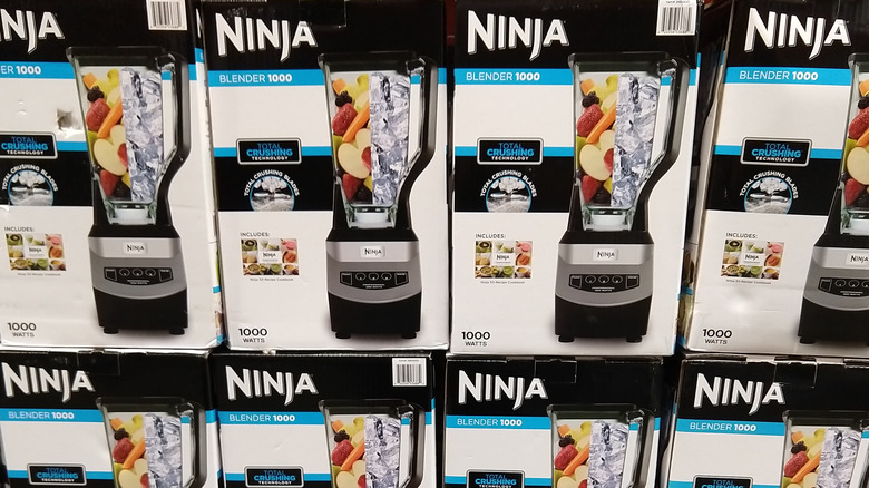 stacked boxes of ninja blenders