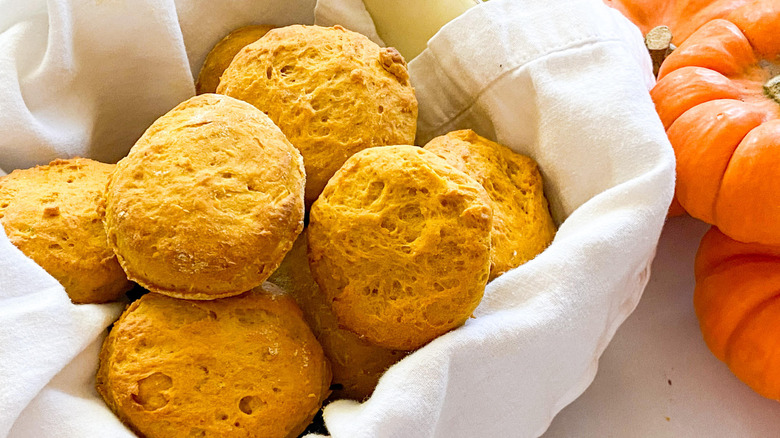 basket of pumpkin biscuits