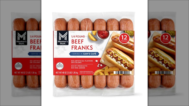 Package of Member's Mark all-beef franks.