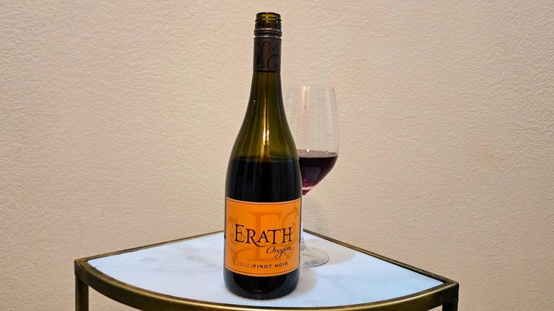Erath Oregon Pinot Noir and glass