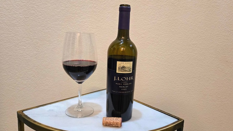 J. Lohr Los Osos Merlot and a wine glass