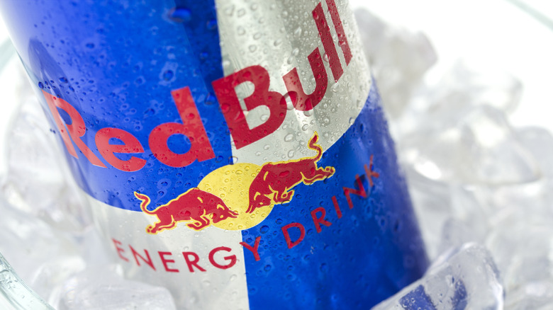 Red Bull can on ice
