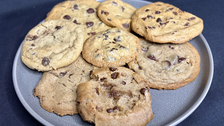 chocolate chip cookies on a plate