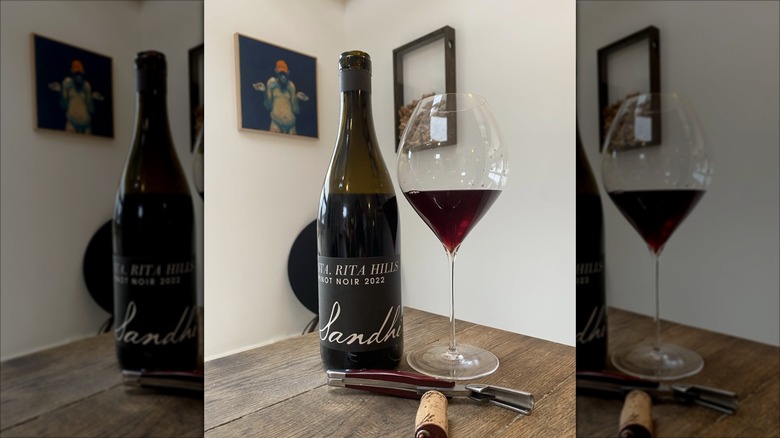 Bottle of Sandhi Sta. Rita Hills Pinot Noir