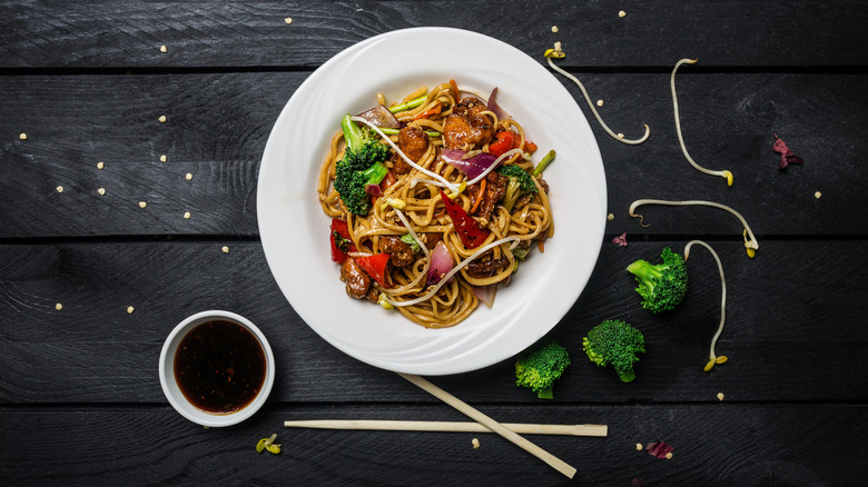 Stir-Fry in white bowl