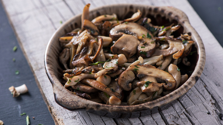 Shiitake Mushrooms in bowl