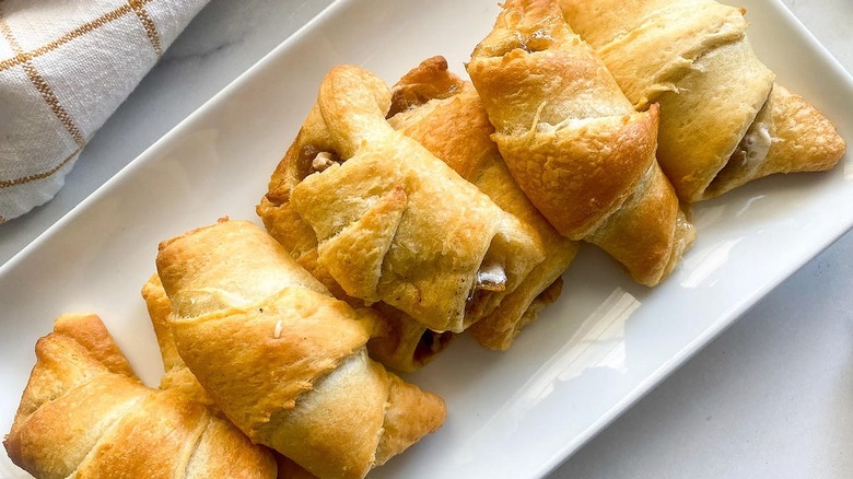 sweet potato croissants on plate