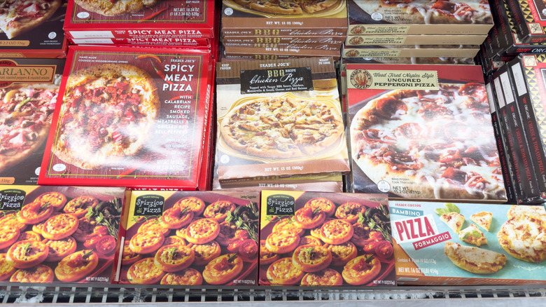 Frozen pizzas at Trader Joe's
